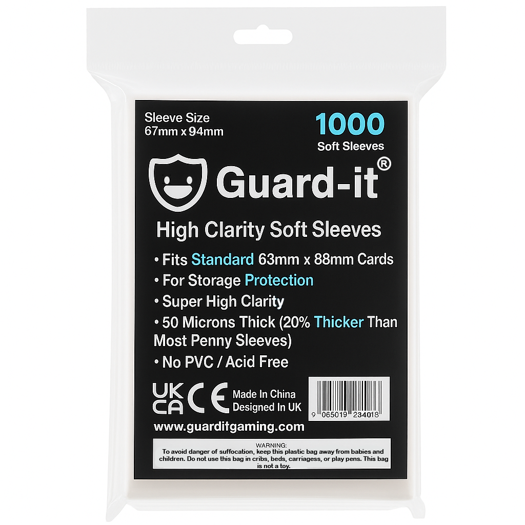 Standard Size Penny Sleeves – Clear | 67x94mm
