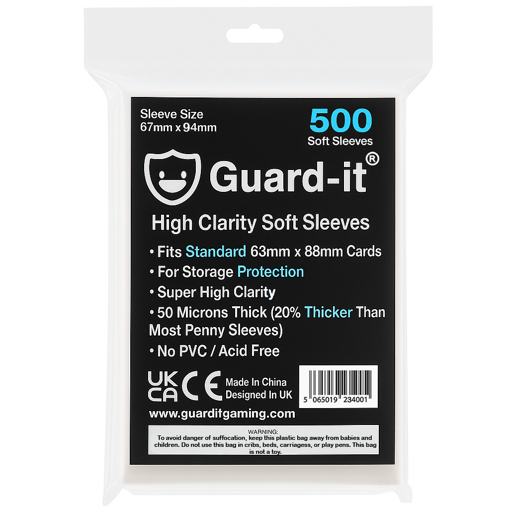 Standard Size Penny Sleeves – Clear | 67x94mm