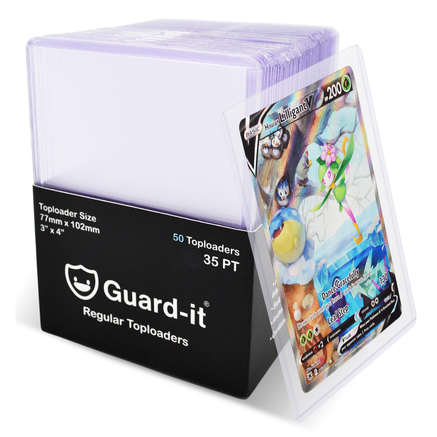 Guard-it - 35pt Rigid Clear Toploader Card Holders For Pokemon, TCG's & Sports