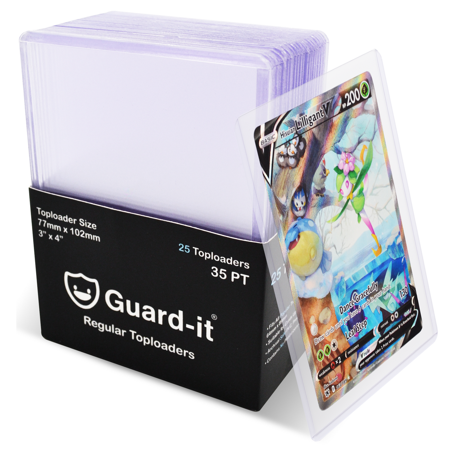 Guard-it - 35pt Rigid Clear Toploader Card Holders For Pokemon, TCG's & Sports